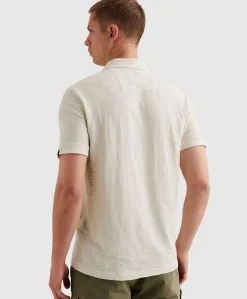 Heren polo ecru