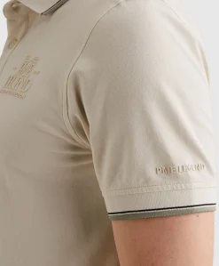 Heren polo ecru