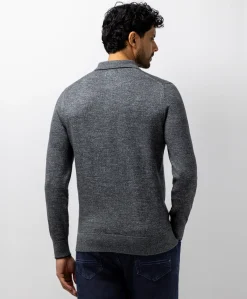 Heren polo grijs
