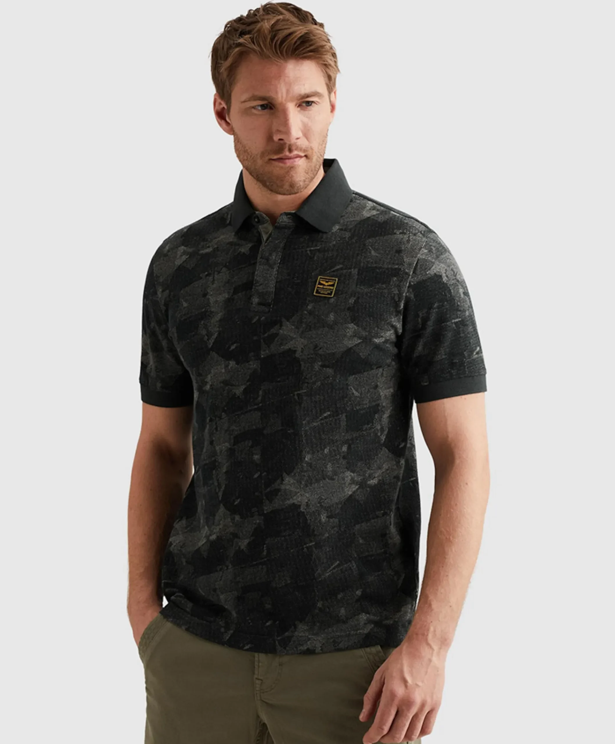 Heren polo grijs