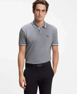 Heren polo grijs
