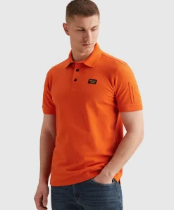 Heren polo oranje