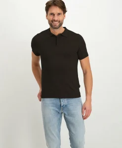 Heren polo zwart