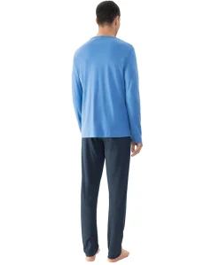 Heren pyjamaset blauw