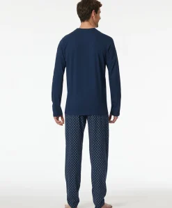 Heren pyjamaset blauw