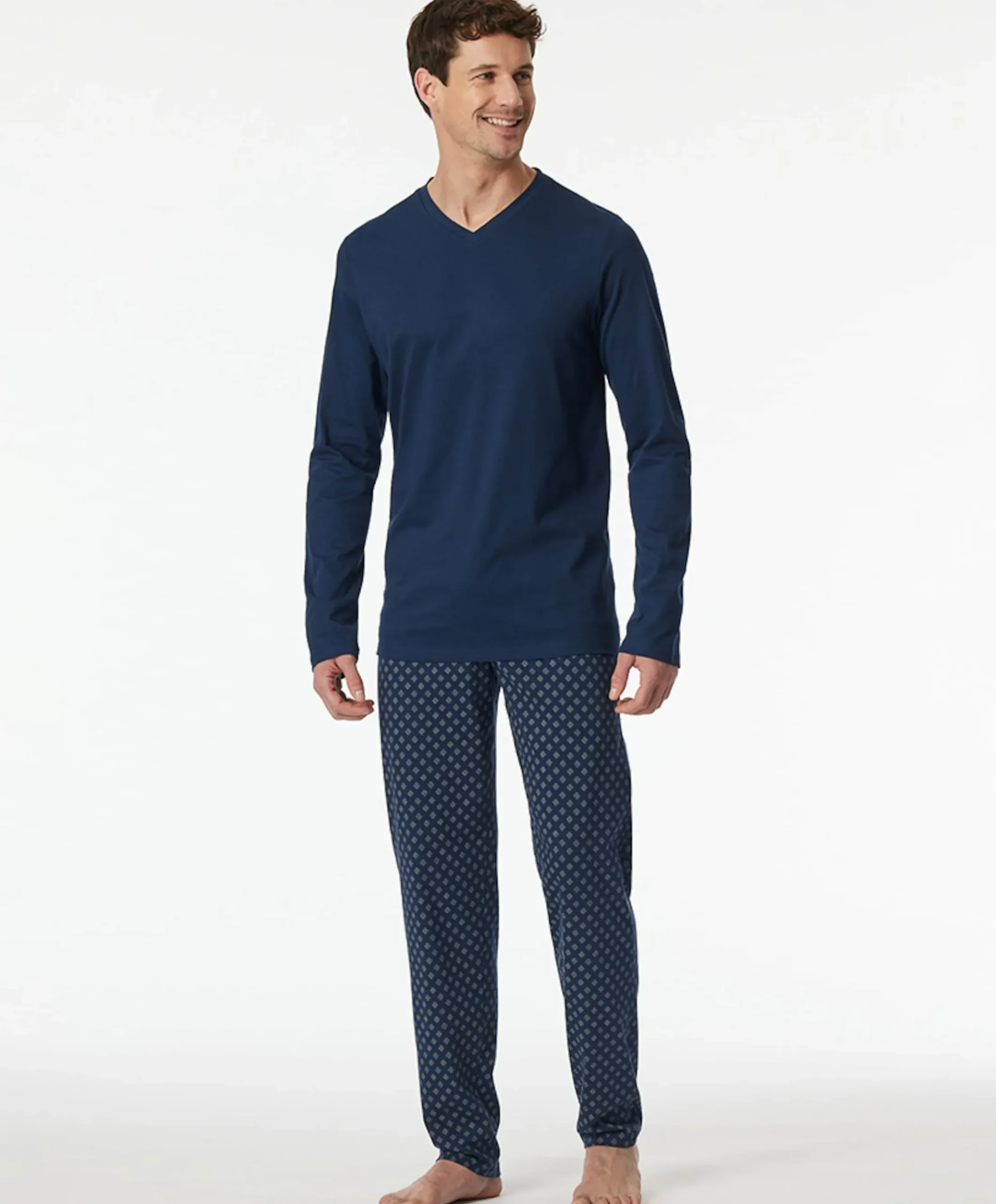 Heren pyjamaset blauw