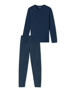 Heren pyjamaset blauw