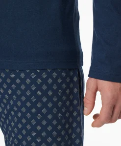 Heren pyjamaset blauw