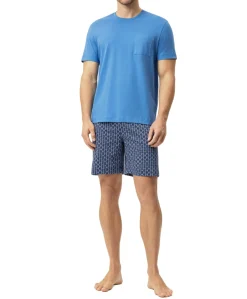 Heren pyjamaset blauw