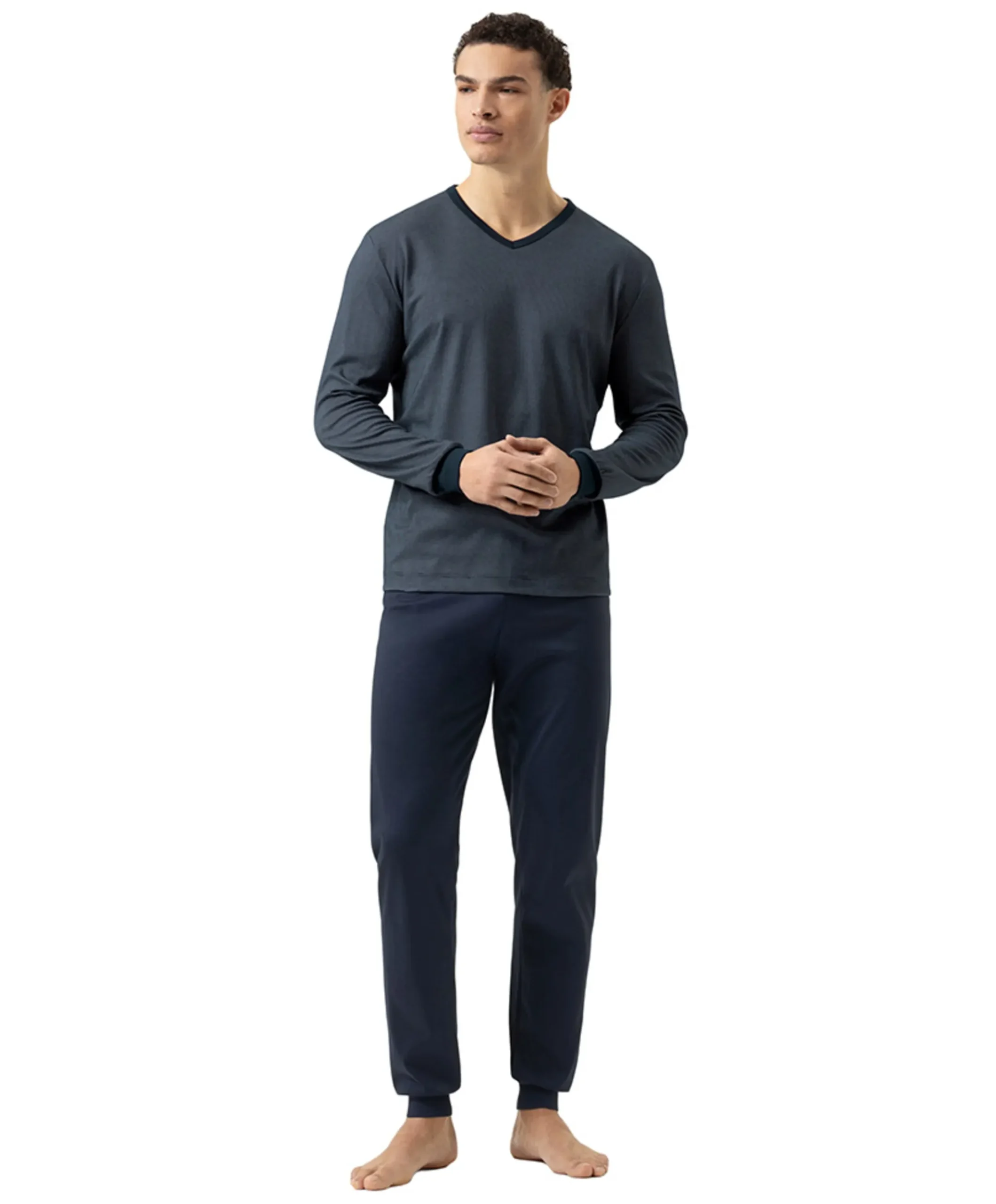 Heren pyjamaset blauw