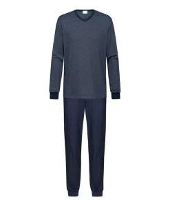 Heren pyjamaset blauw