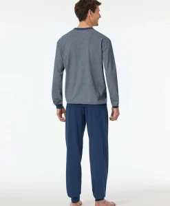 Heren pyjamaset blauw