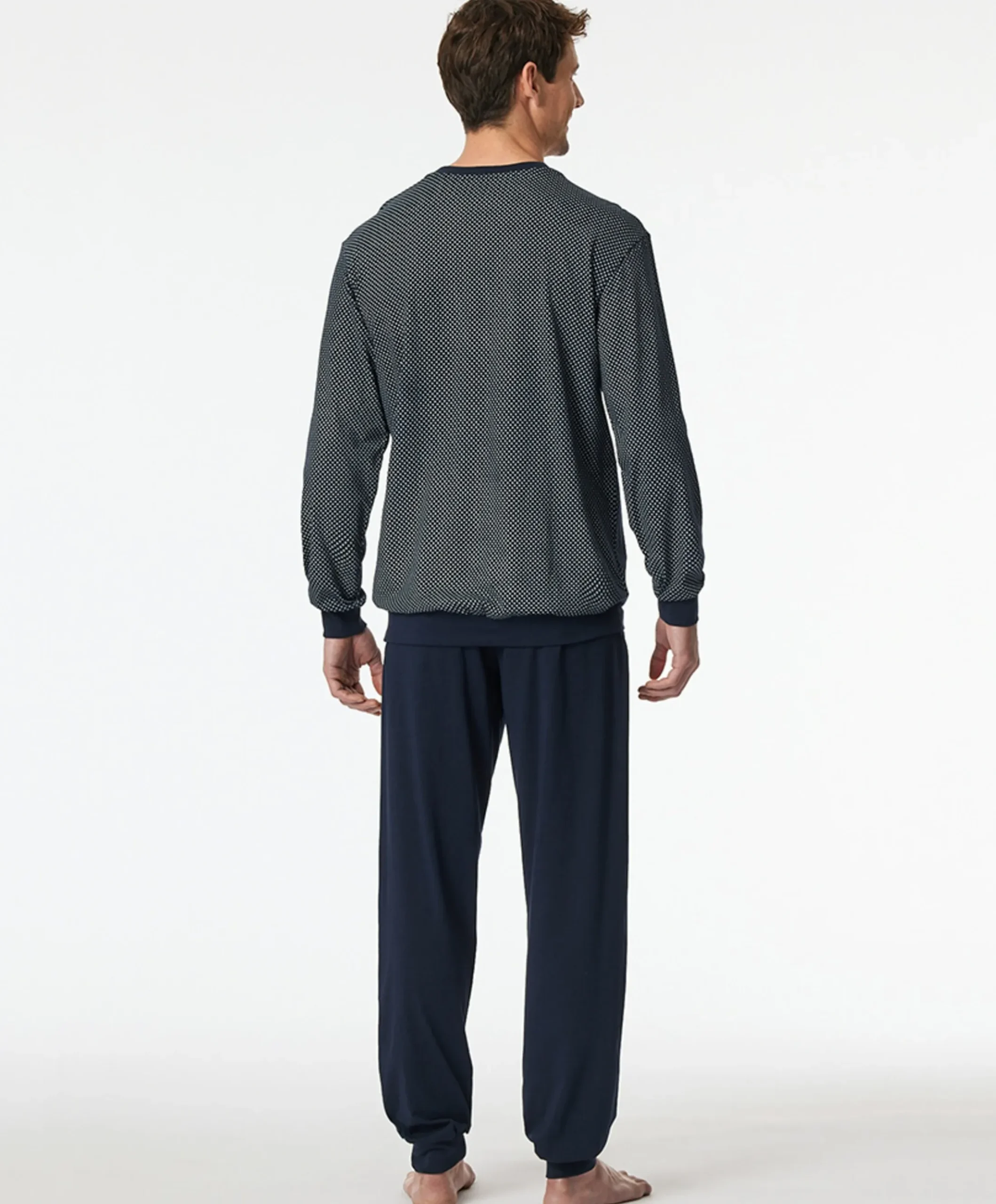 Heren pyjamaset blauw