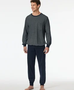 Heren pyjamaset blauw