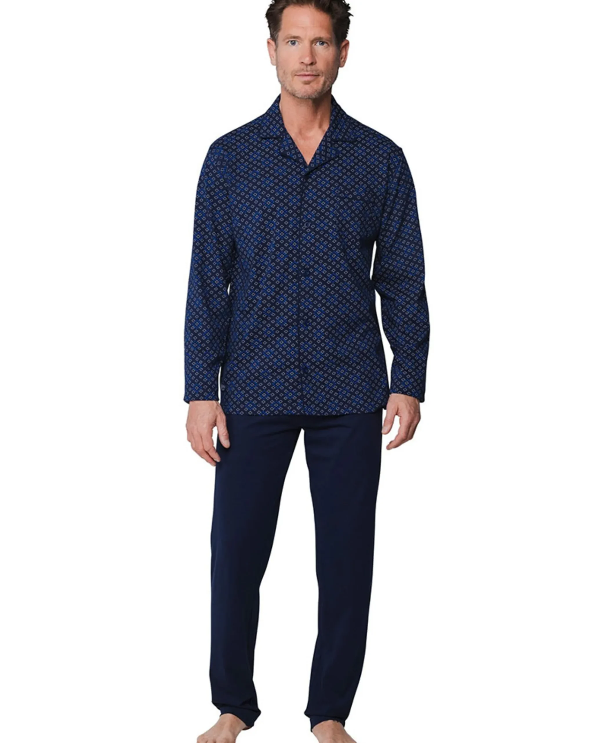 Heren pyjamaset blauw