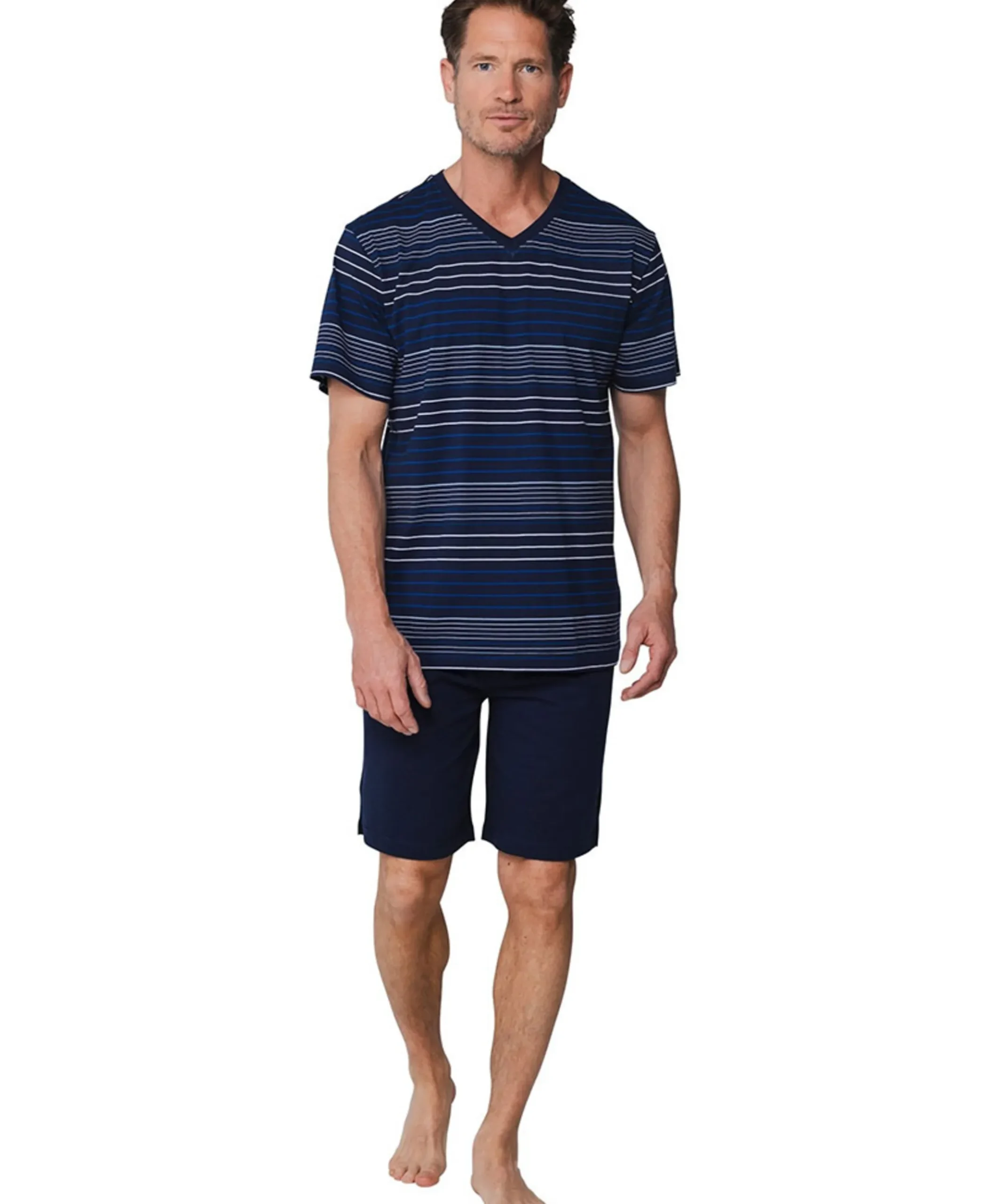 Heren pyjamaset blauw