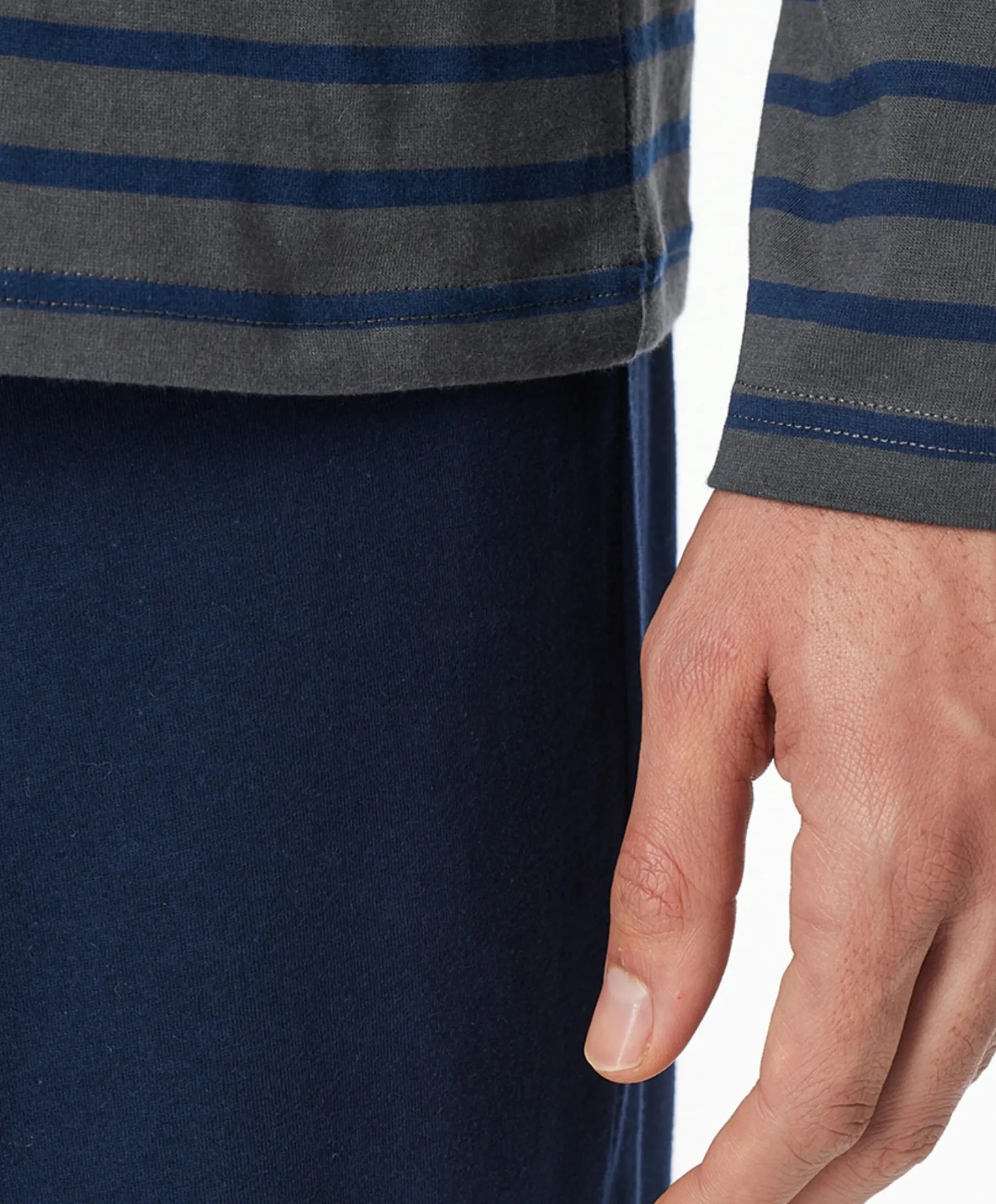 Heren pyjamaset grijs