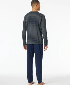 Heren pyjamaset grijs