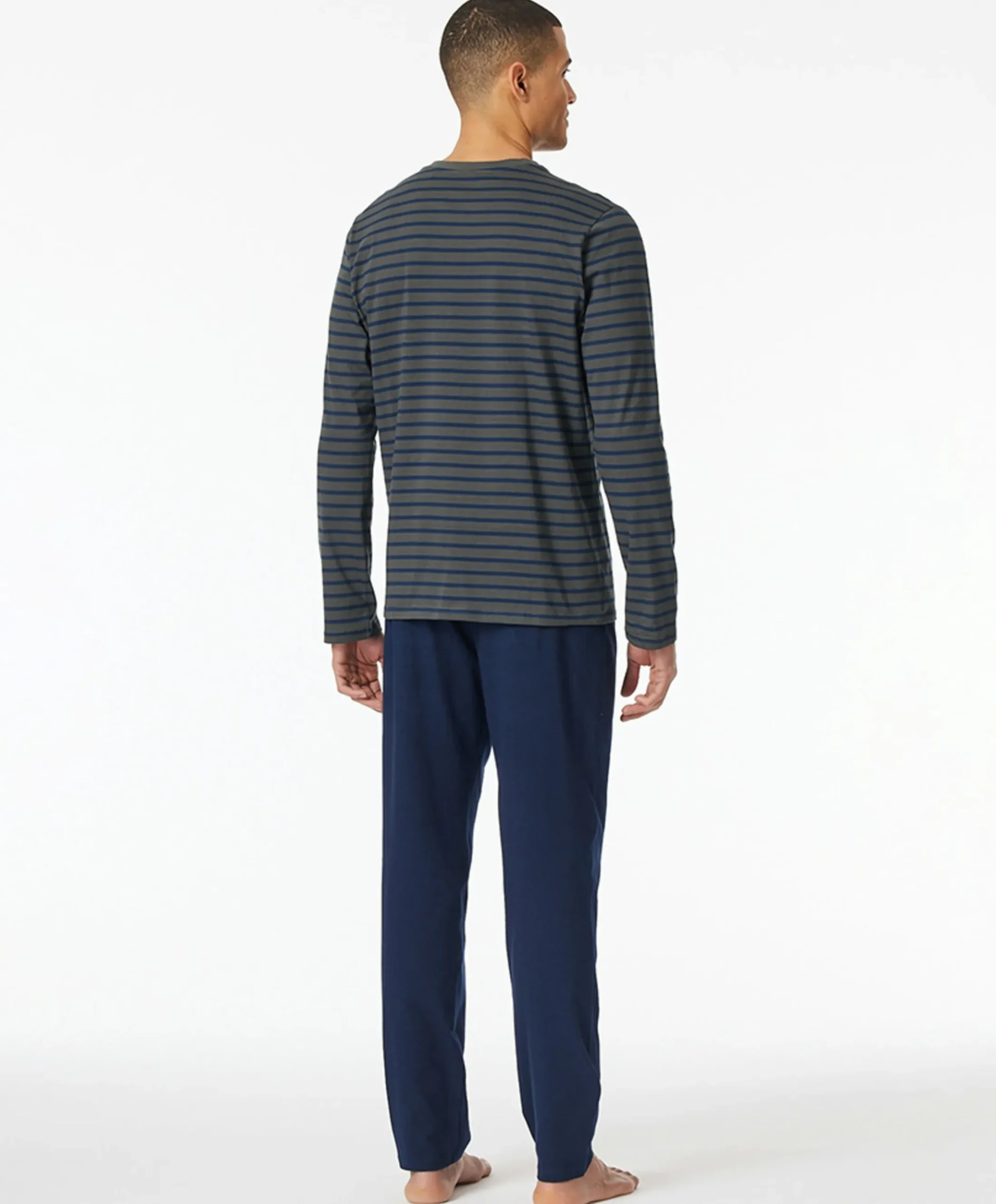 Heren pyjamaset grijs