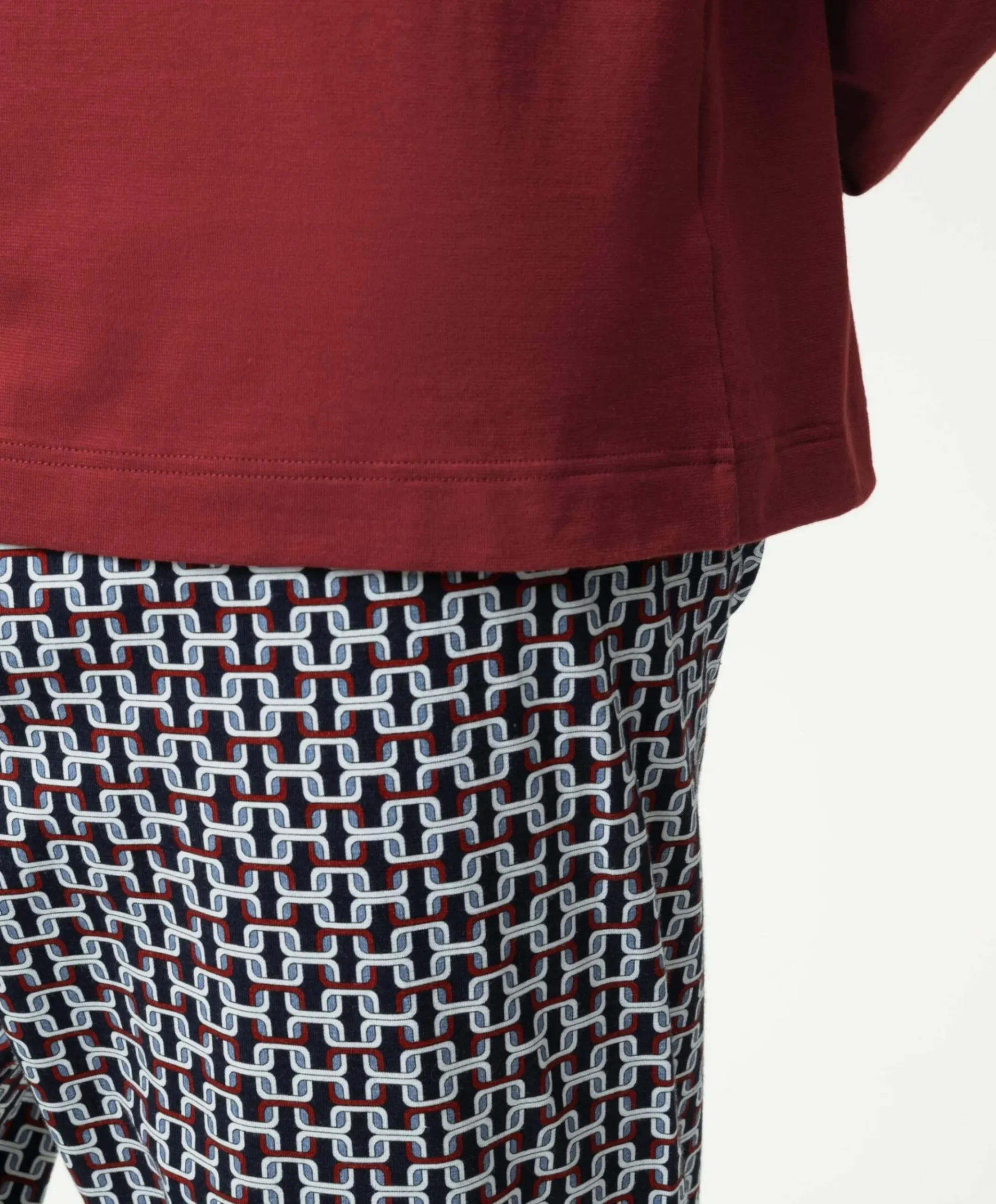 Heren pyjamaset rood