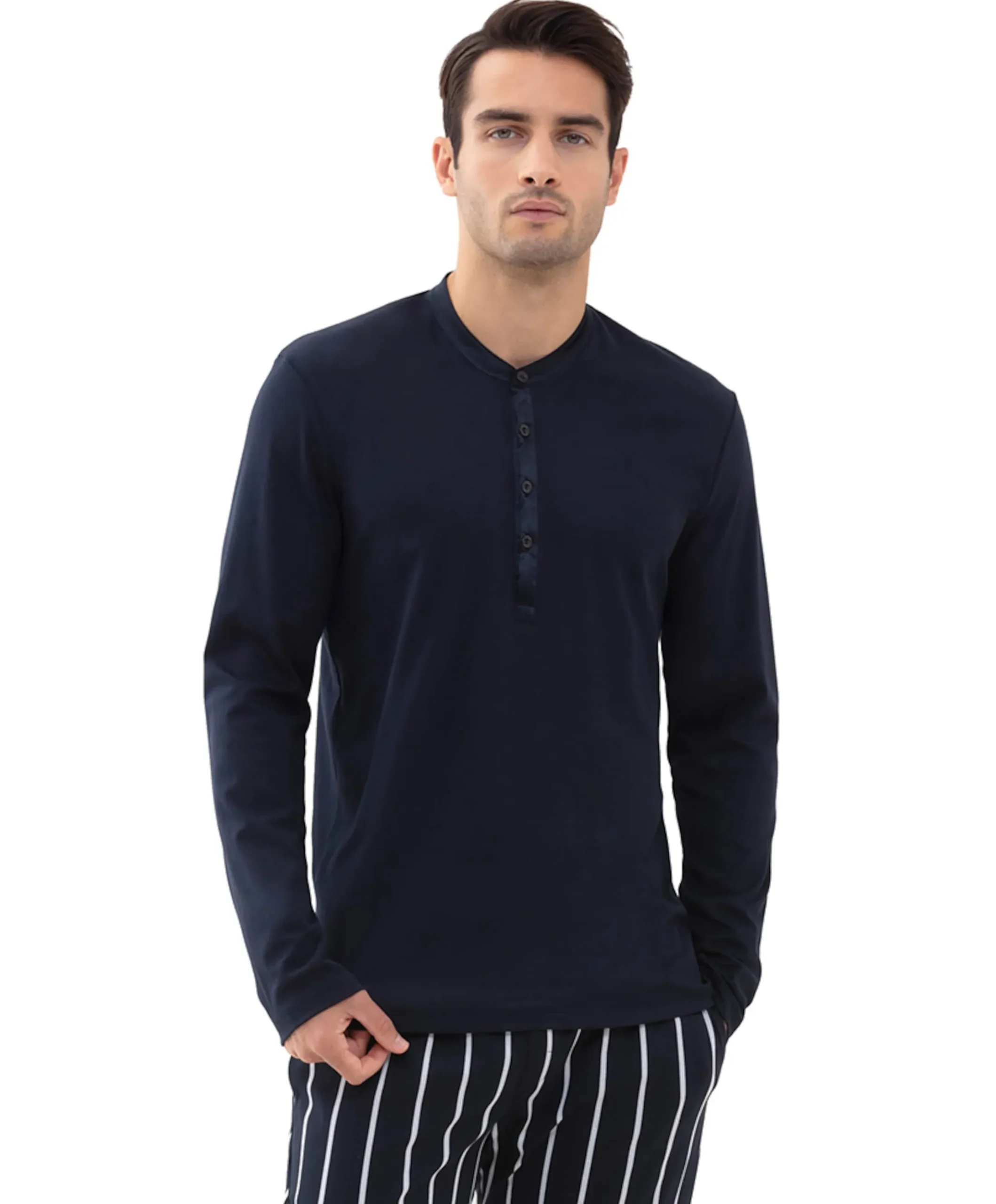 Heren pyjamatop blauw
