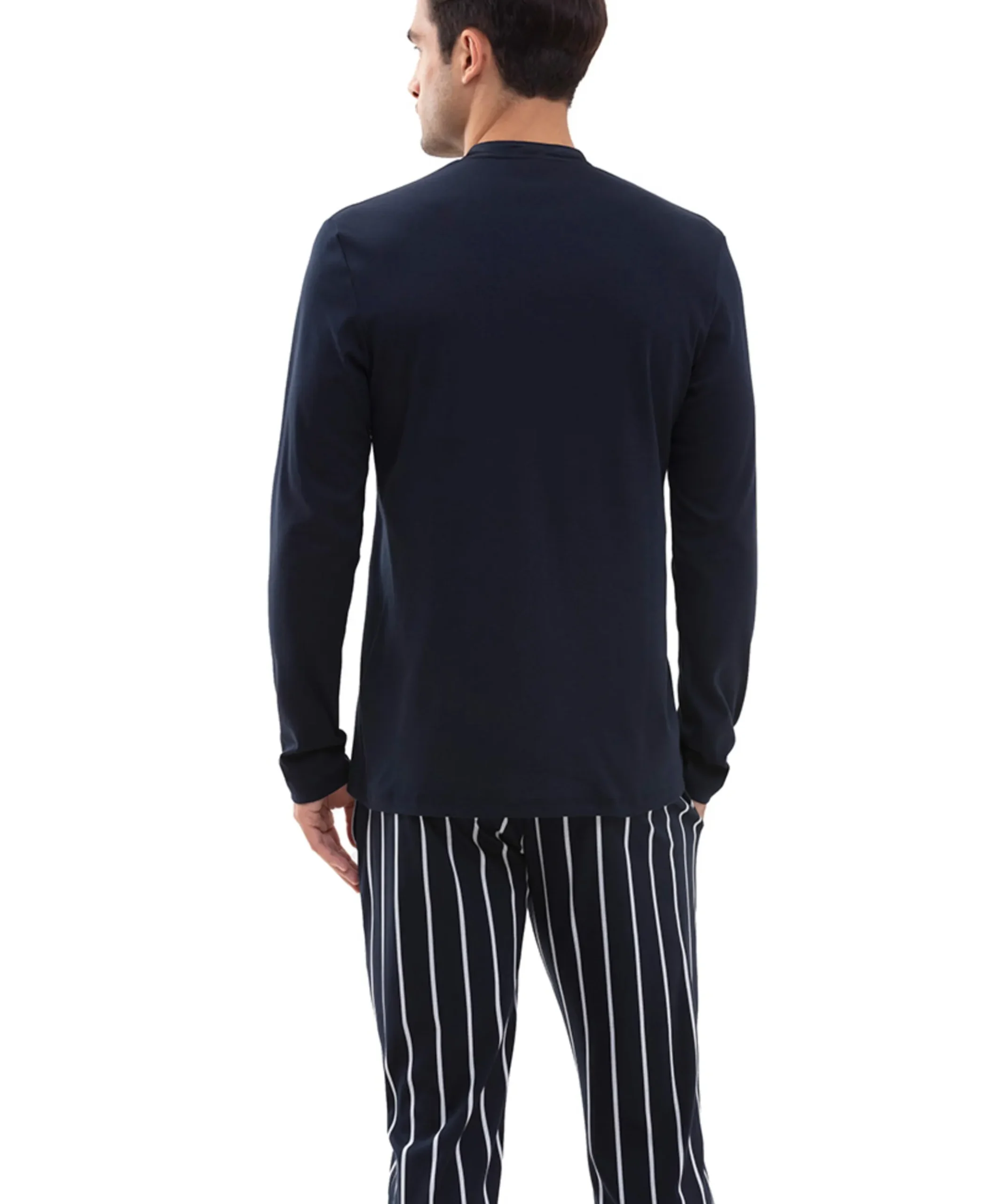 Heren pyjamatop blauw