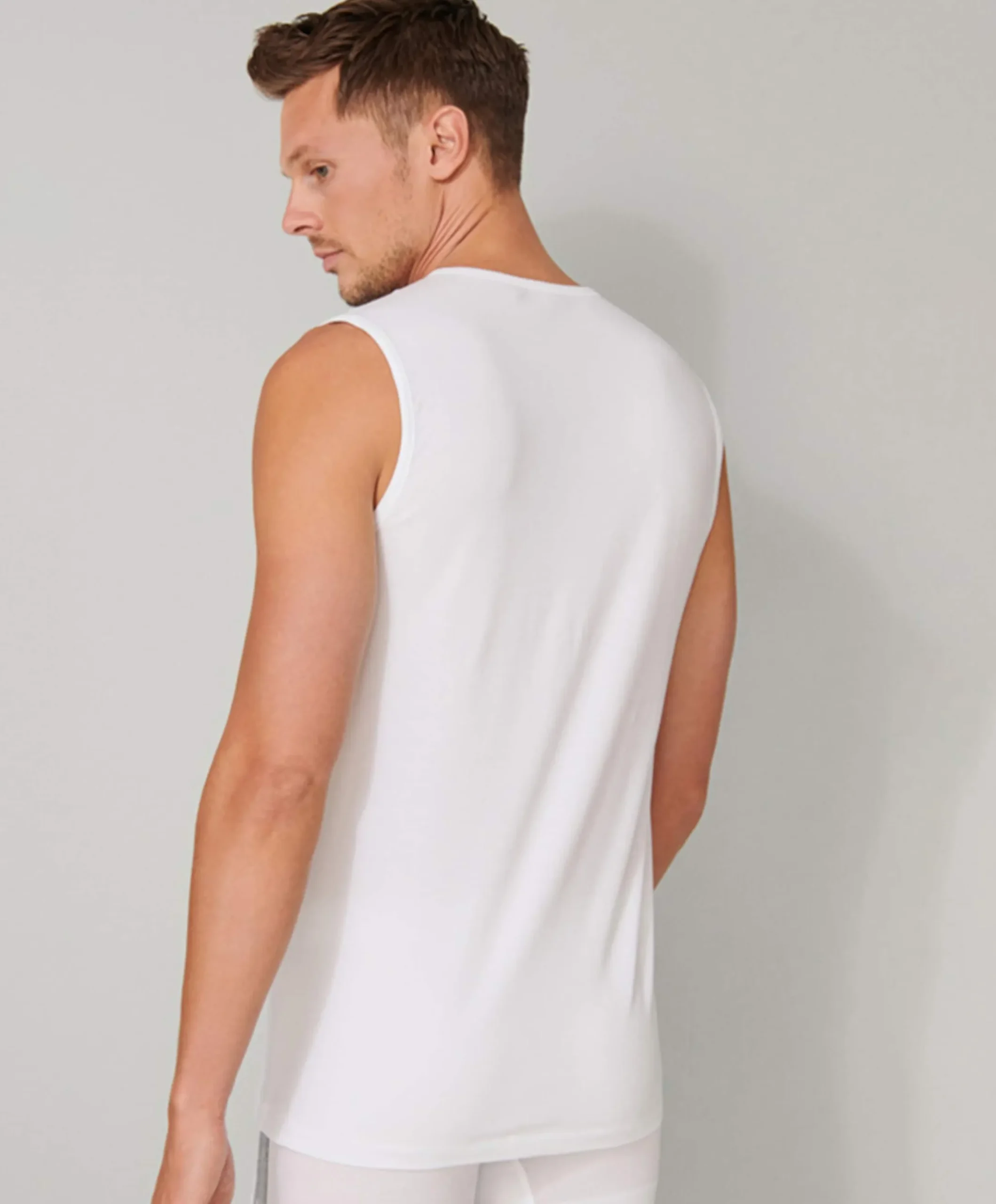 Heren singlet wit