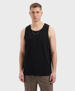 Heren singlet zwart