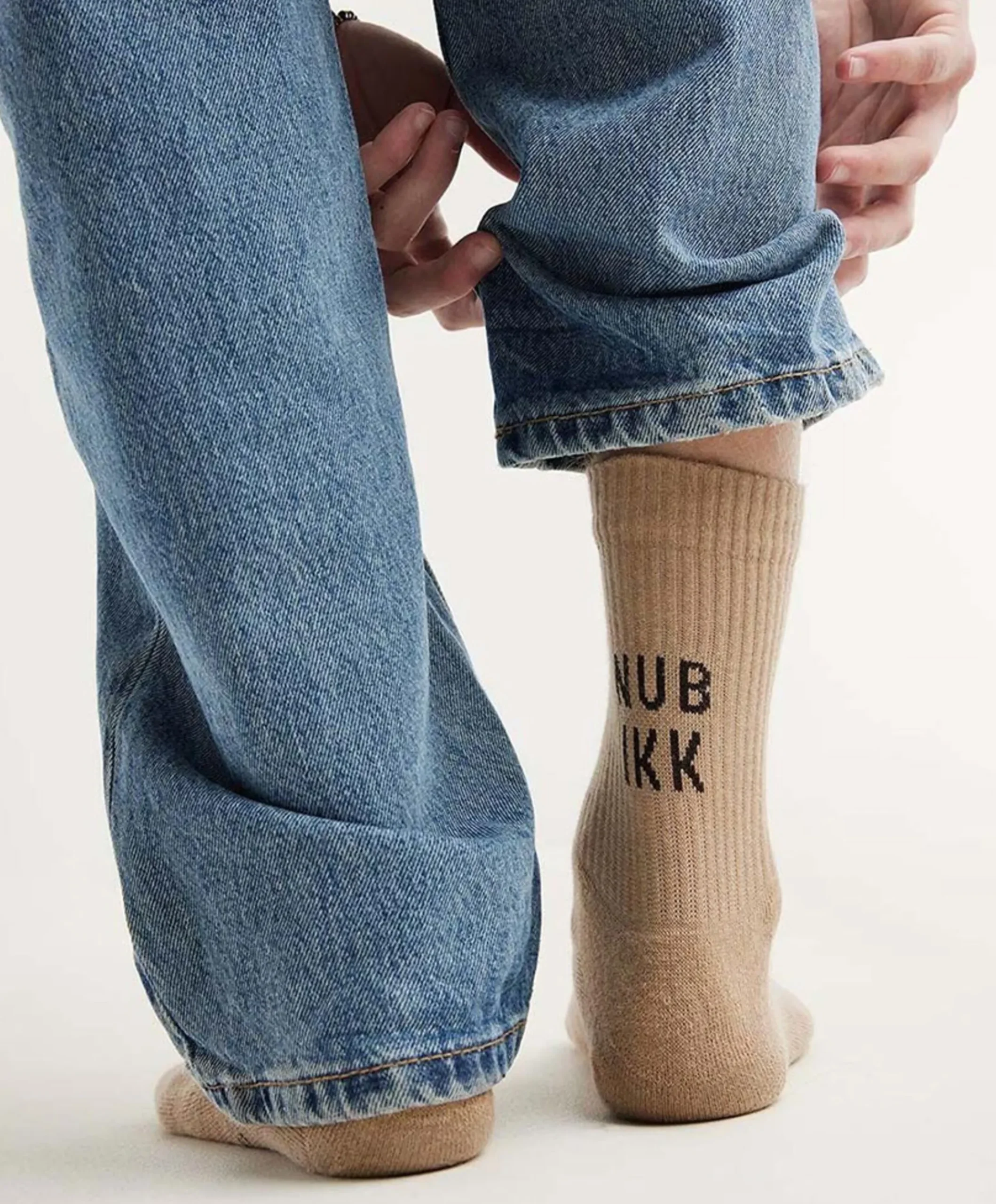 Heren sokken beige