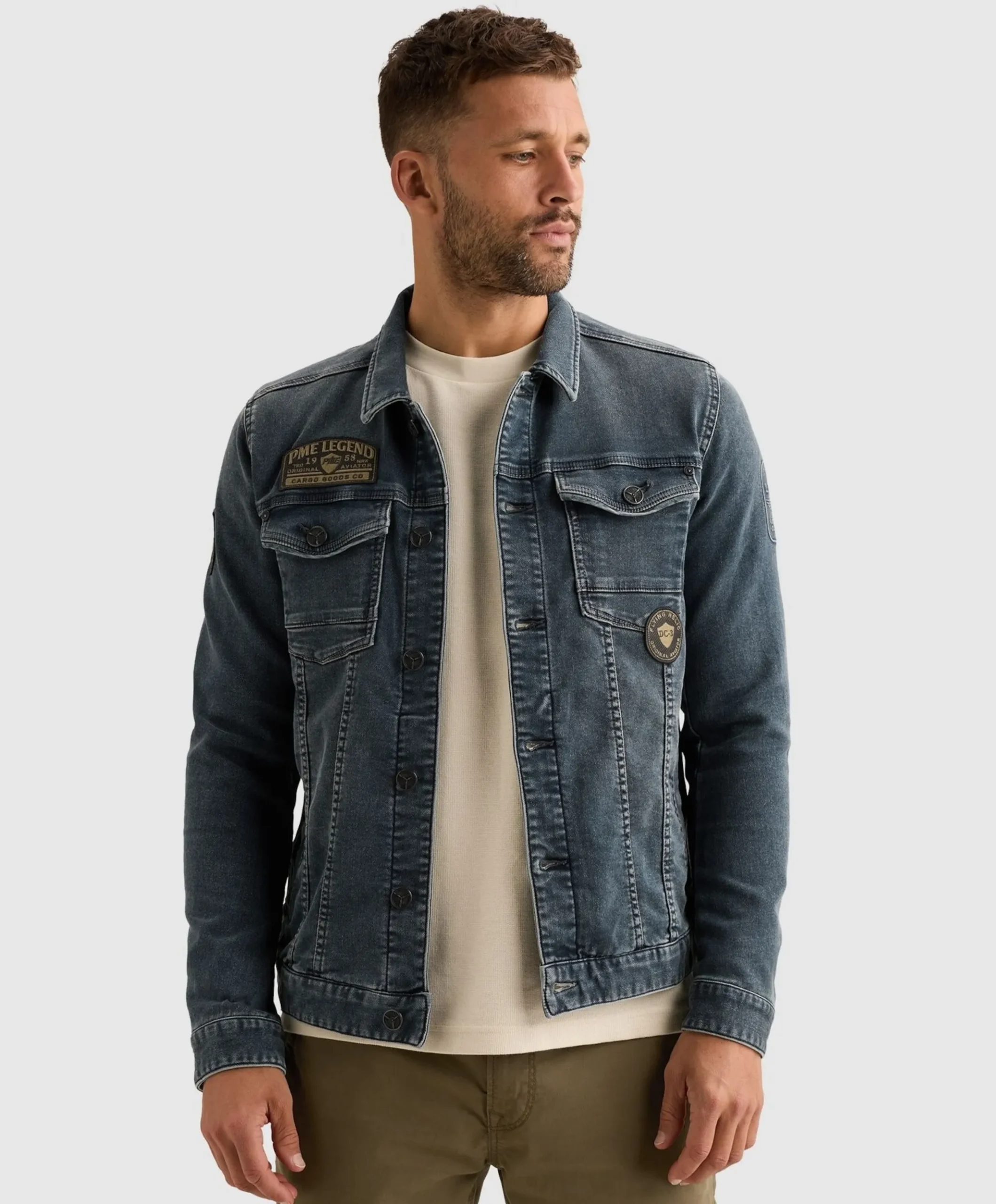 Heren spijkerjas blauw