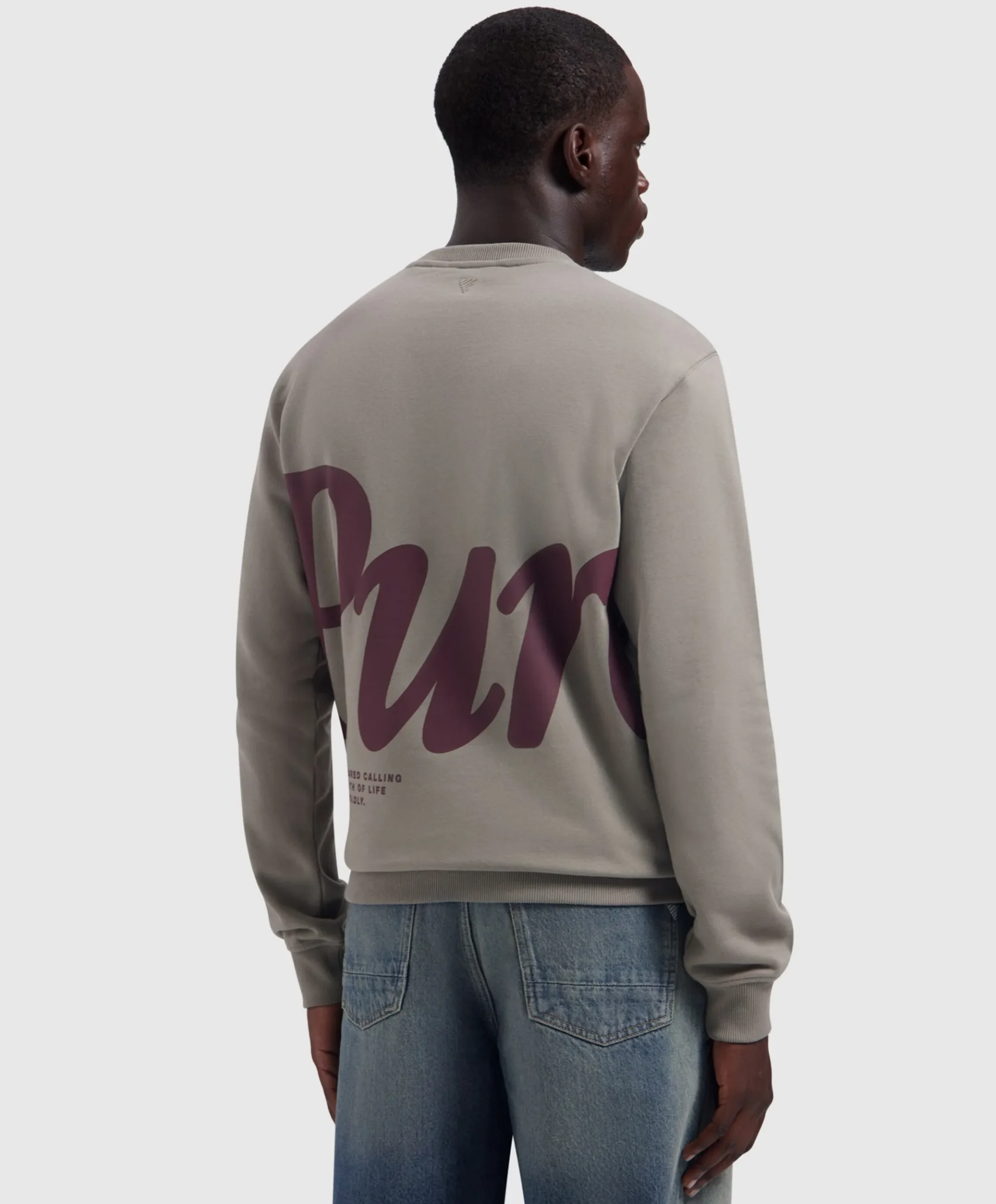 Heren sweater beige