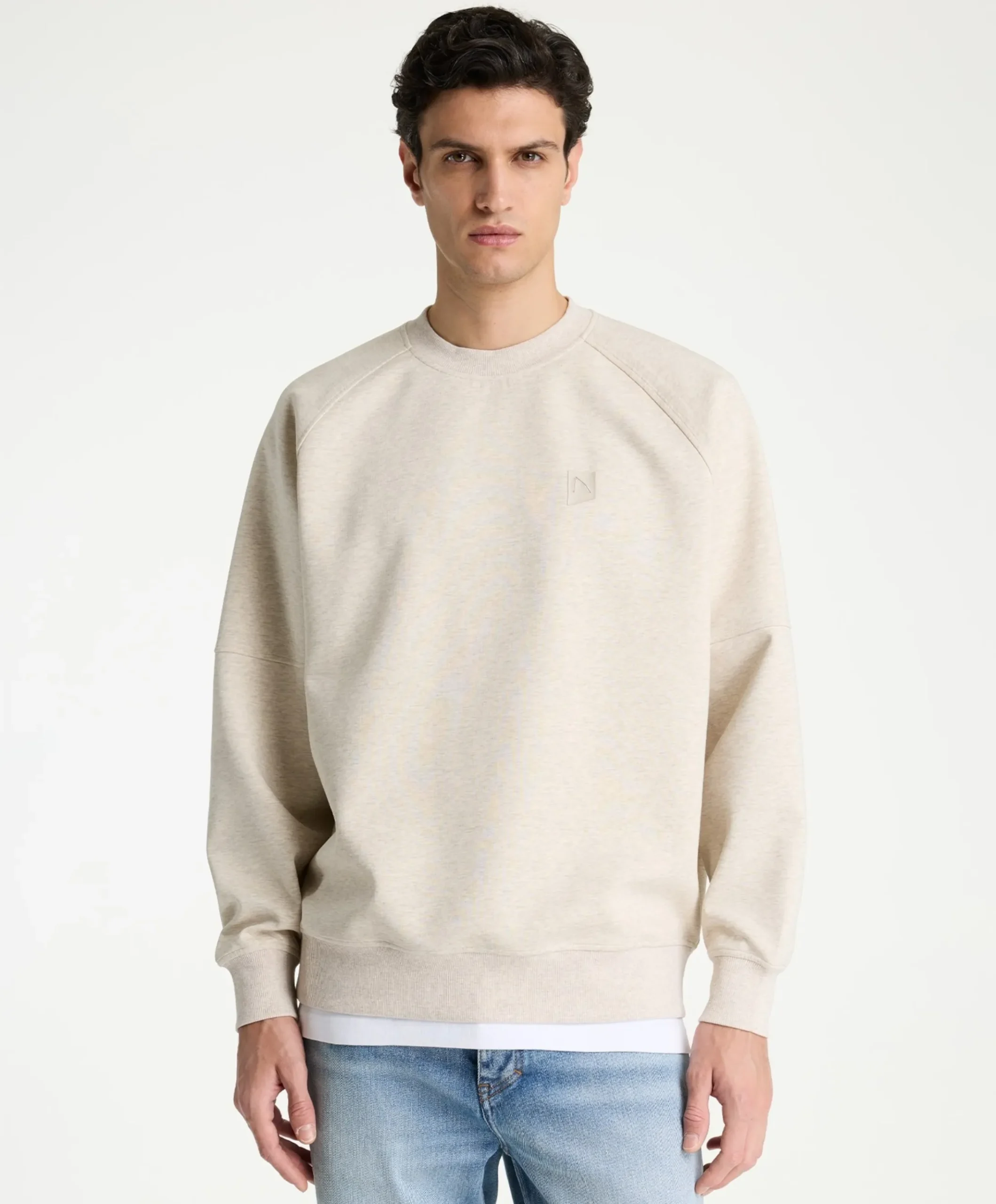 Heren sweater beige