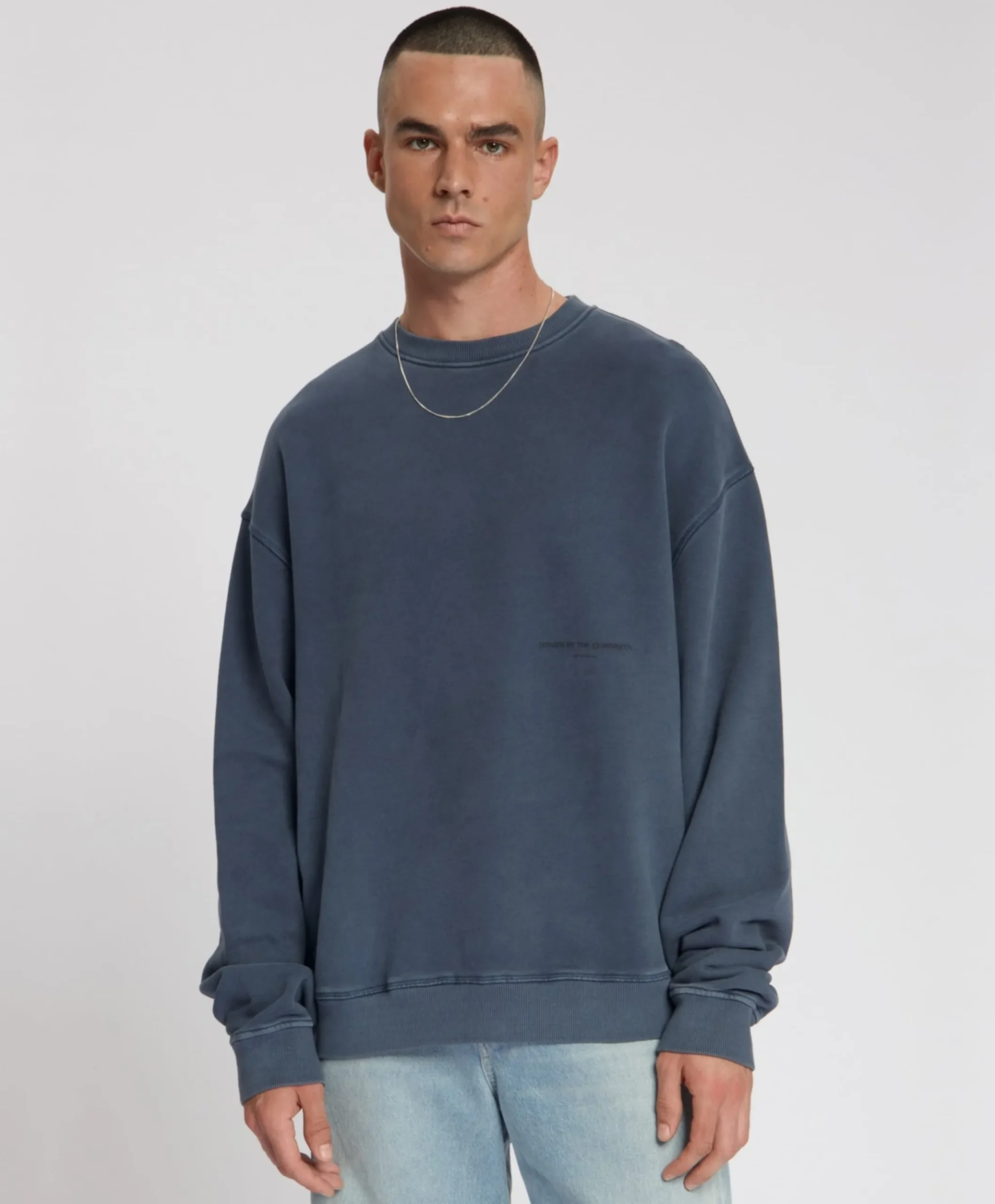 Heren sweater blauw