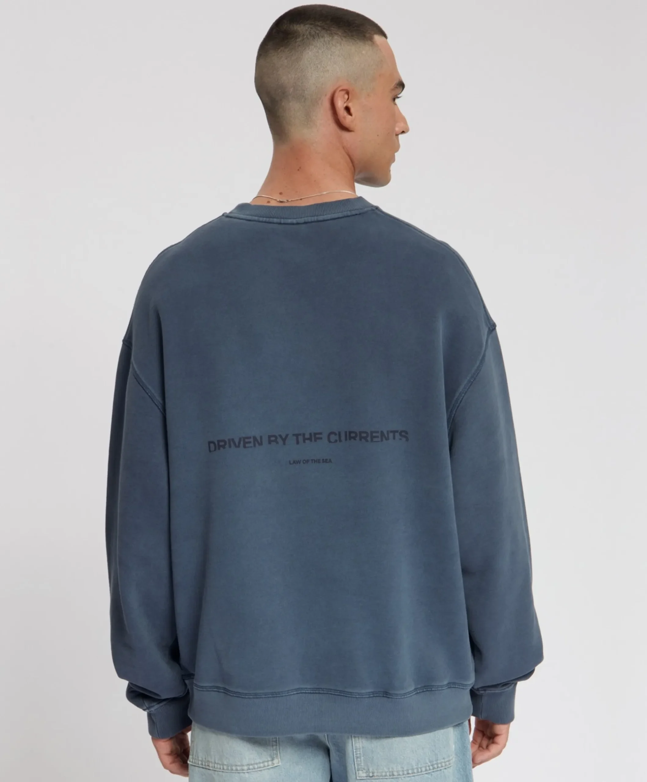 Heren sweater blauw