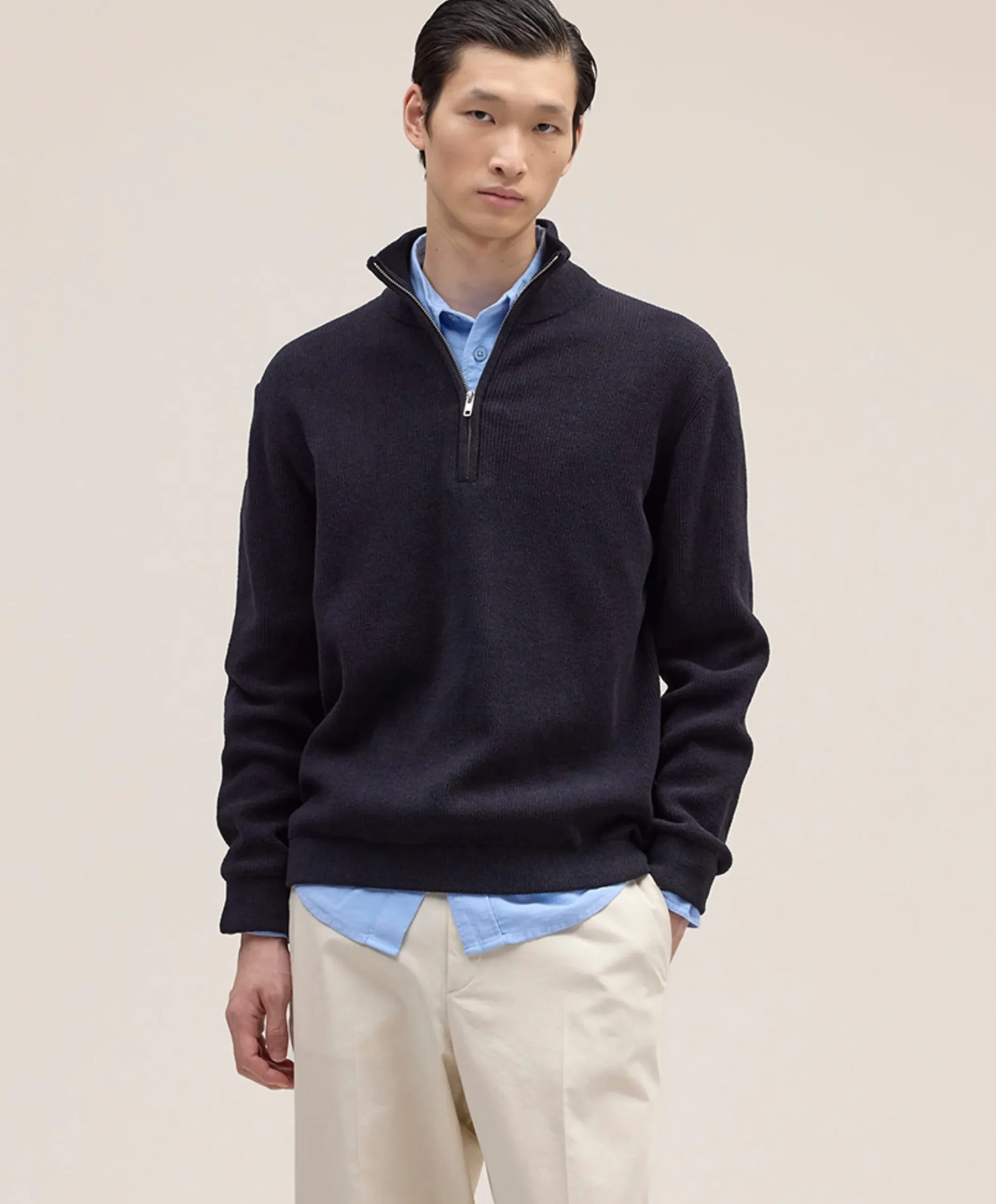Heren sweater blauw
