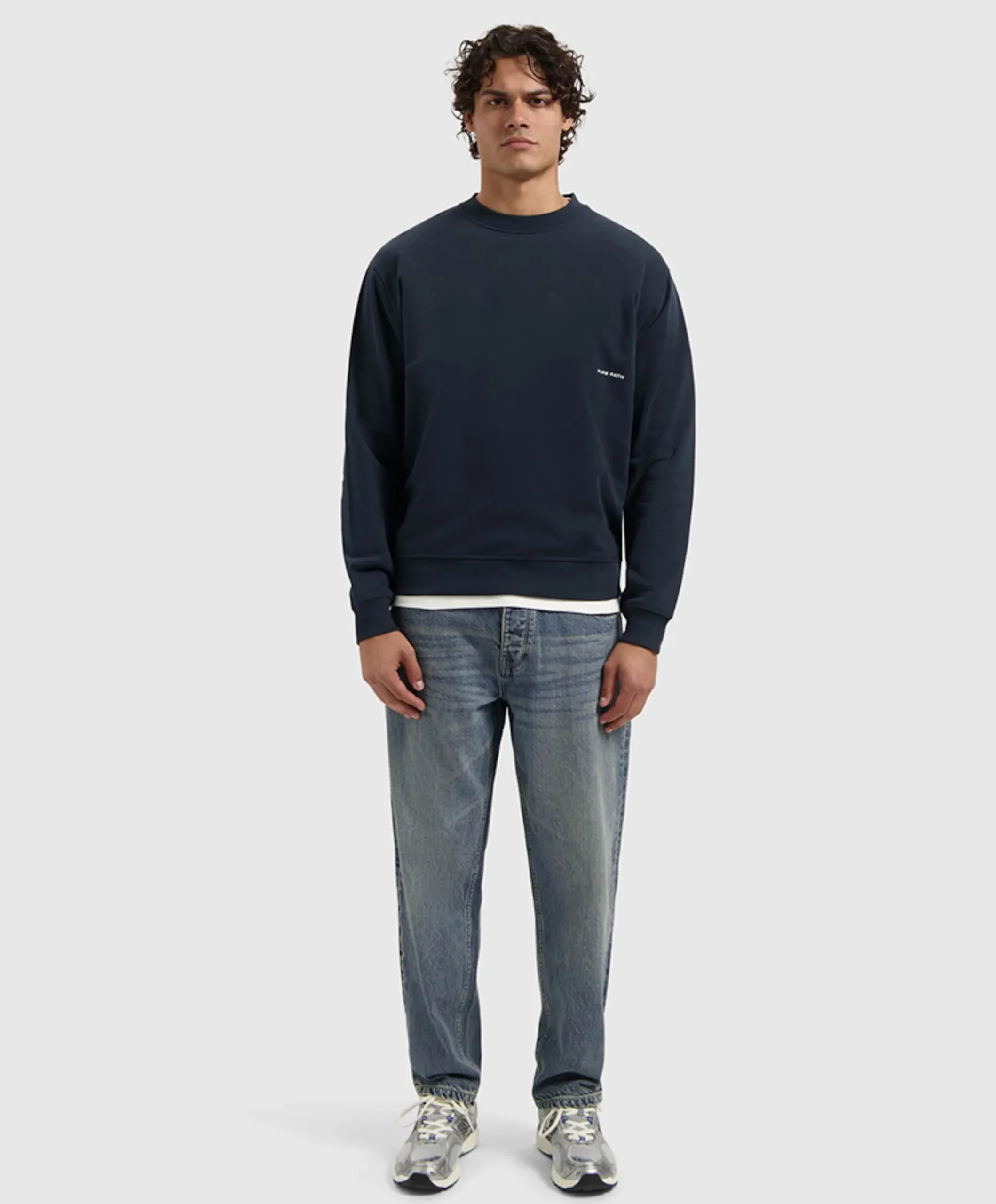Heren sweater blauw