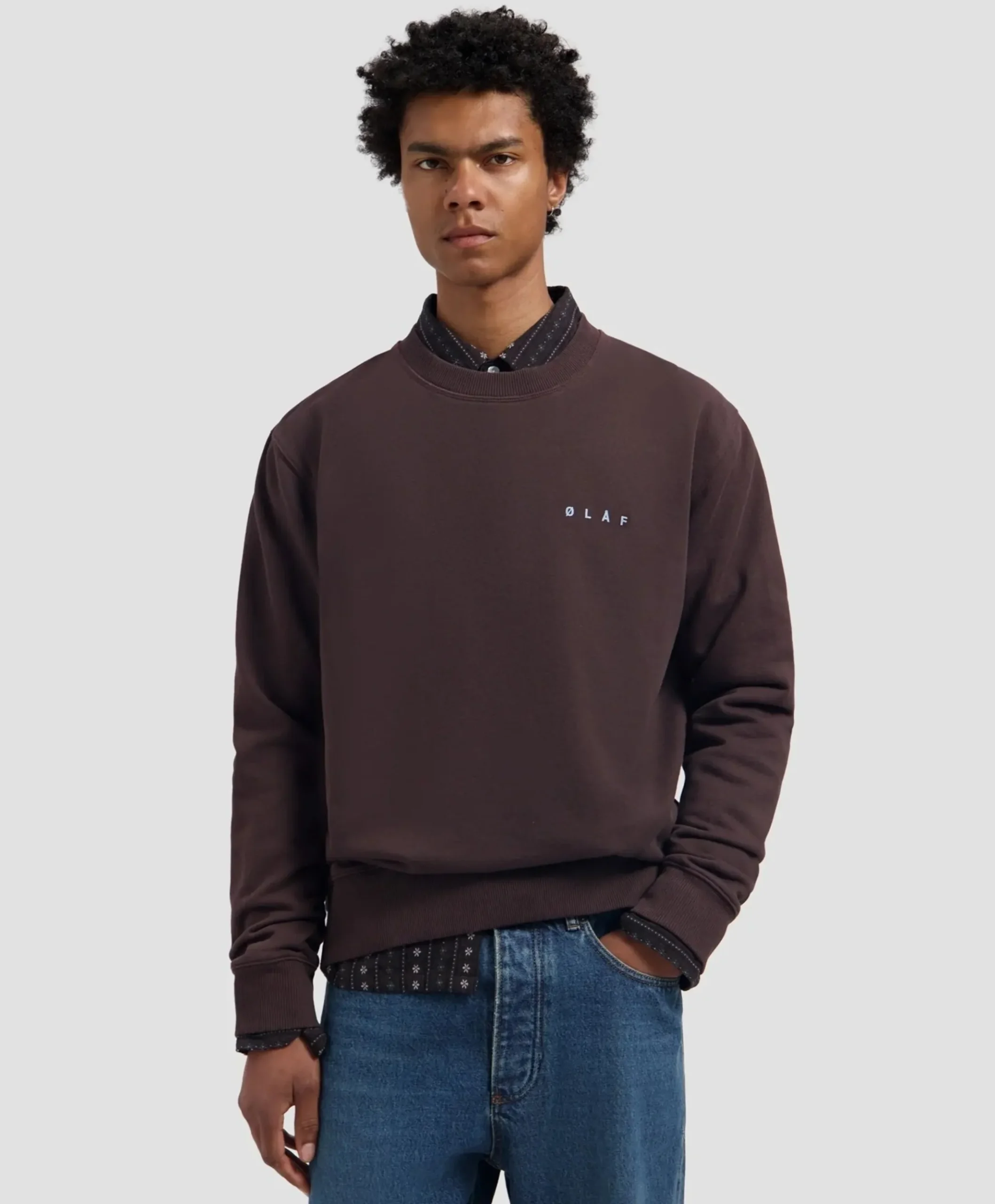 Heren sweater bruin