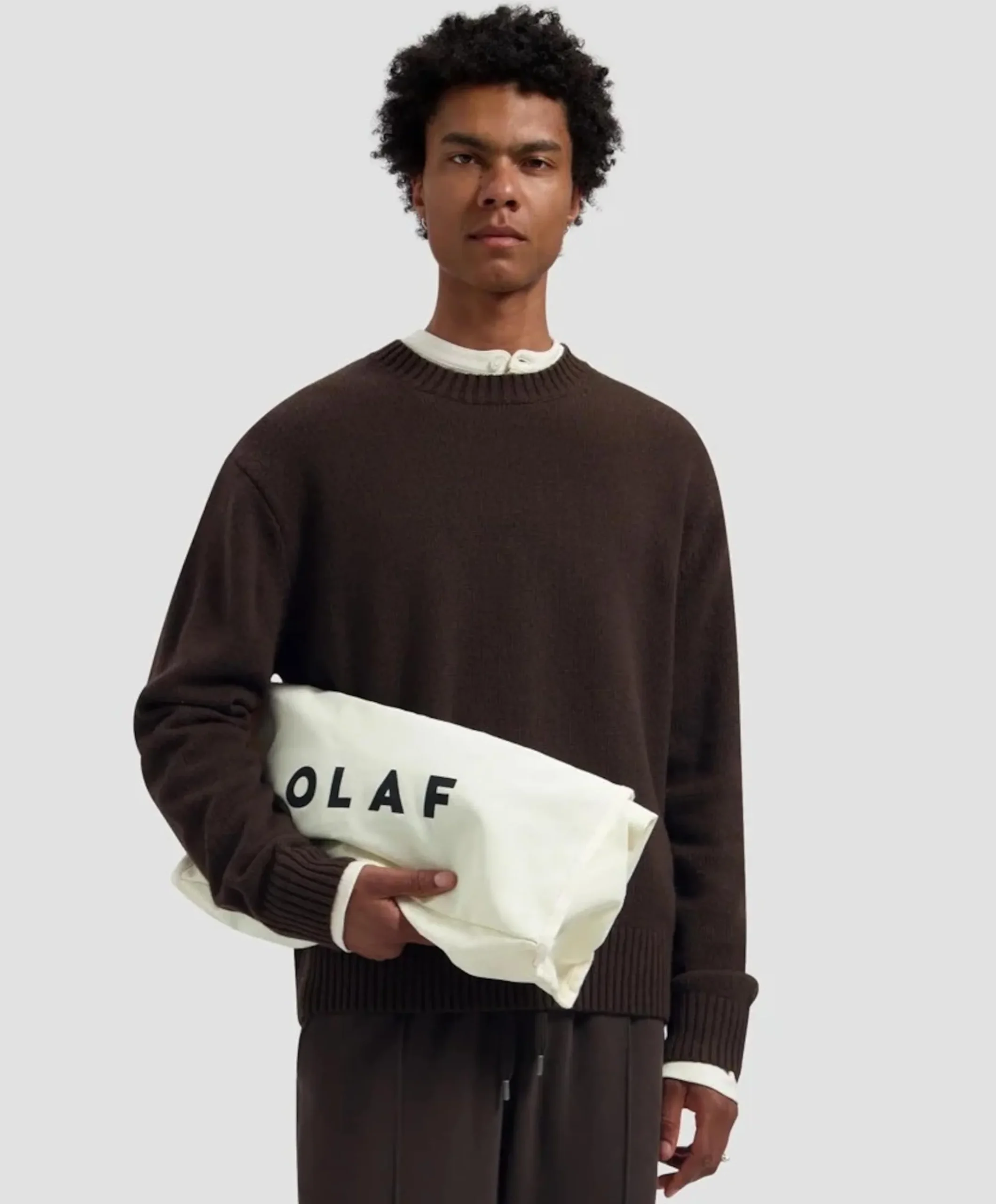 Heren sweater bruin