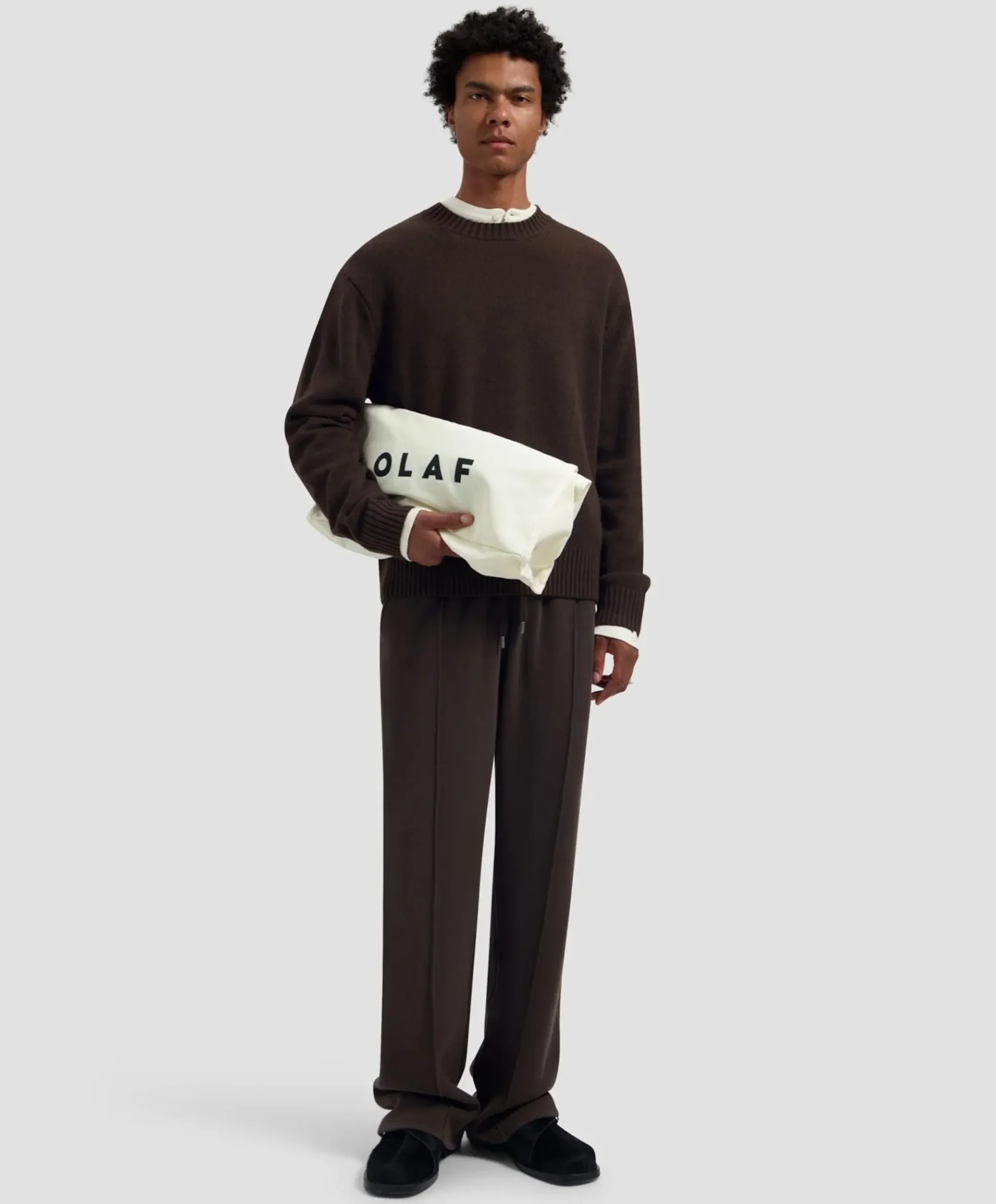 Heren sweater bruin