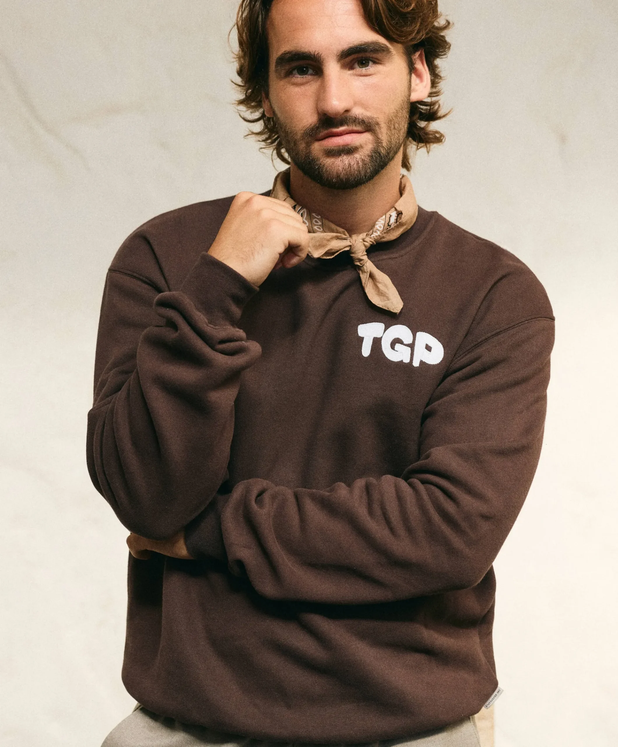 Heren sweater bruin