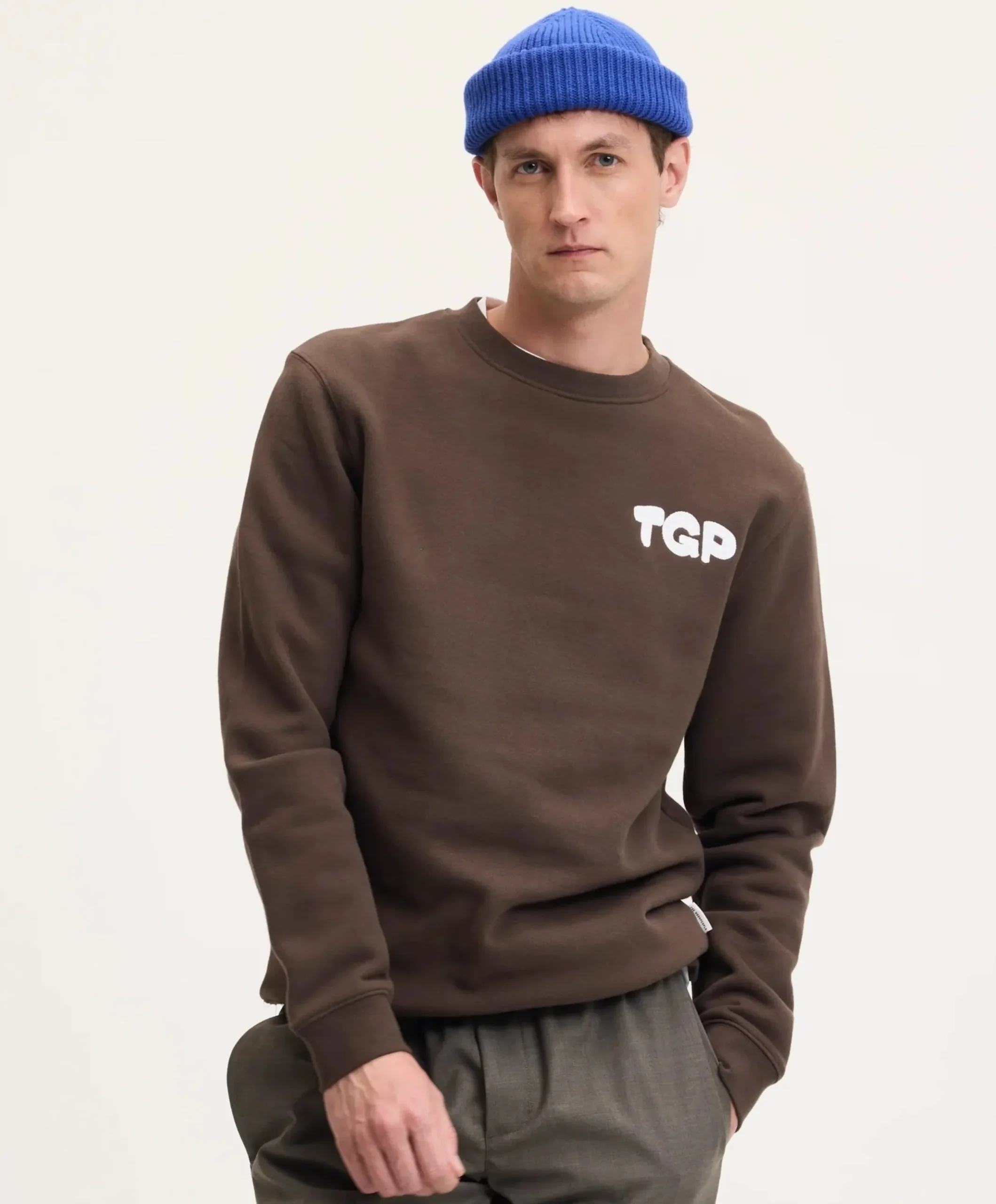 Heren sweater bruin