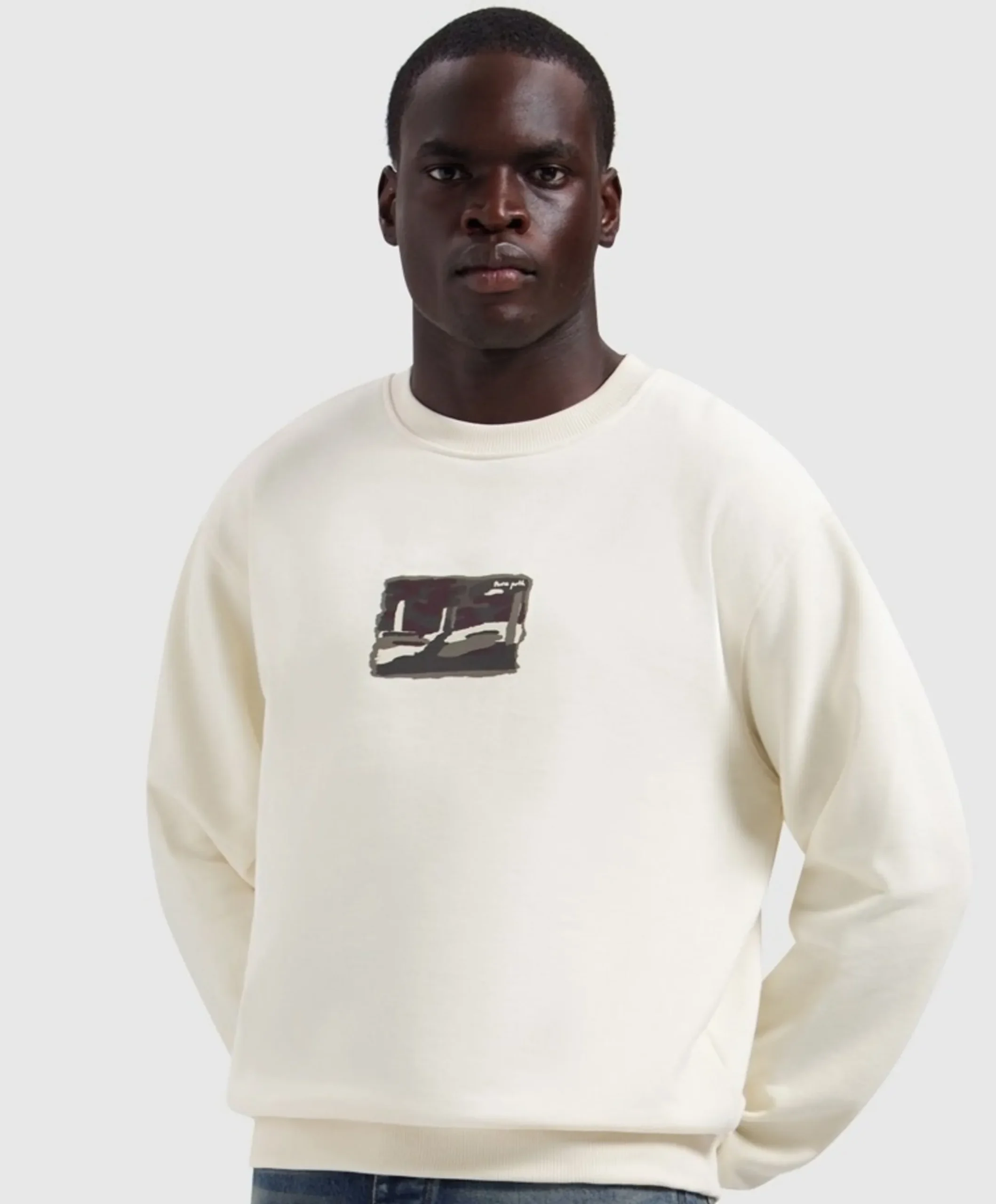 Heren sweater ecru
