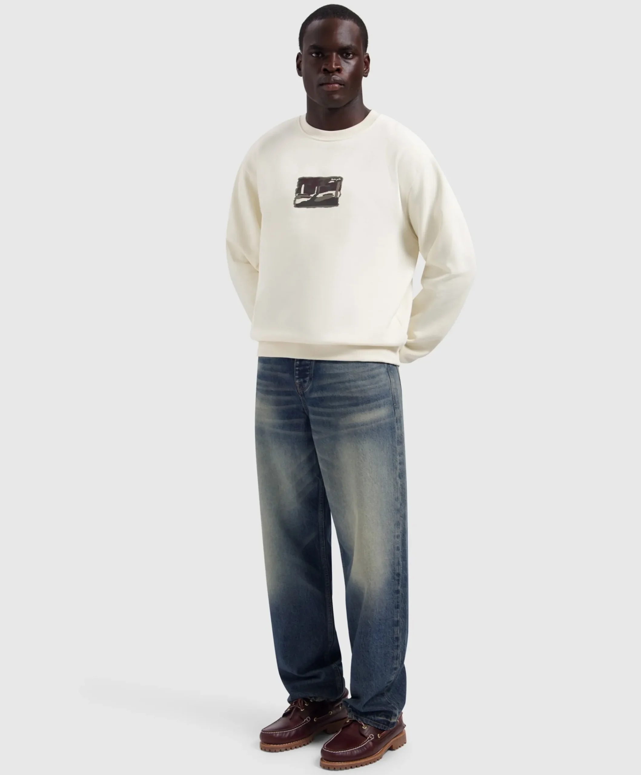 Heren sweater ecru