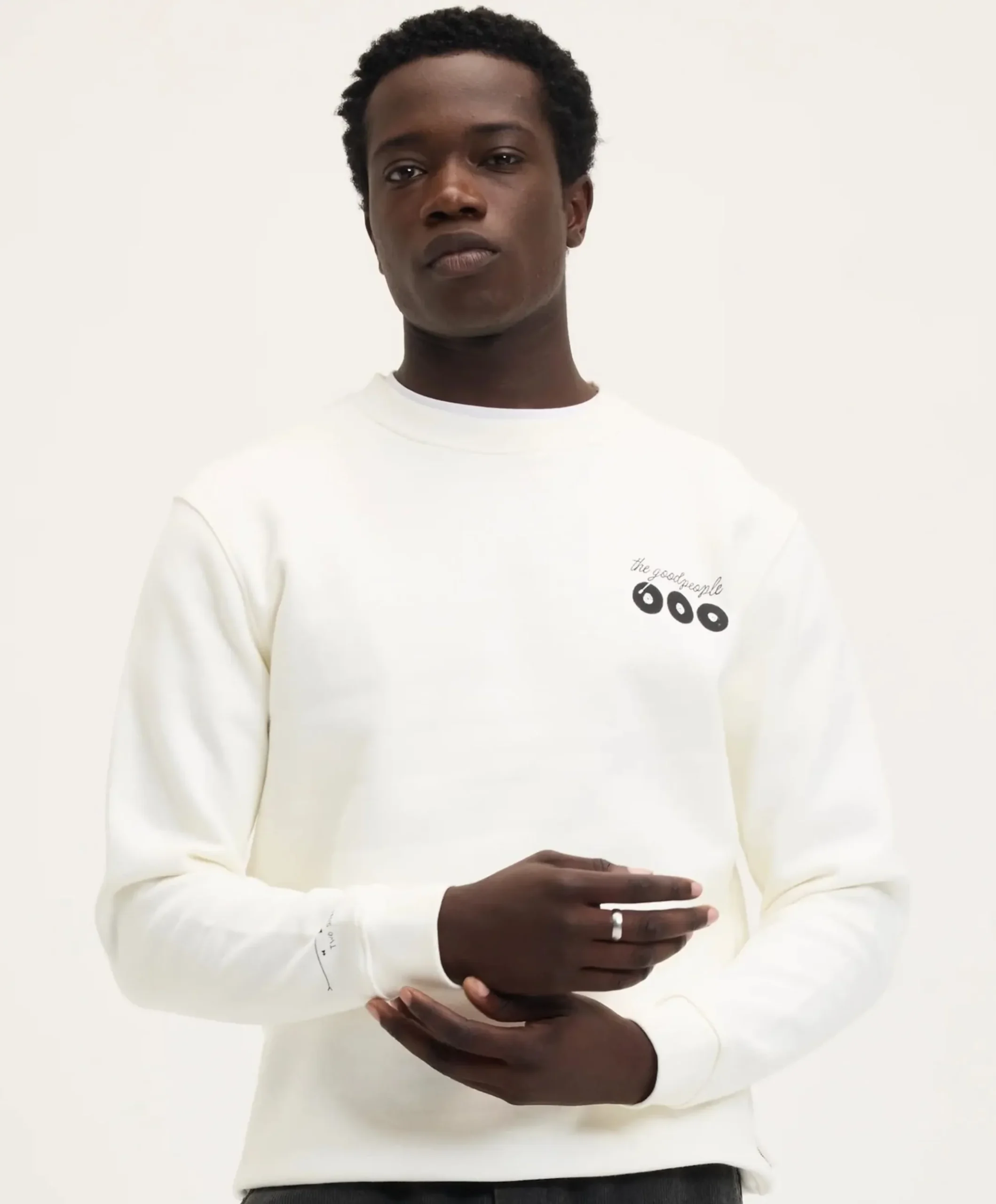 Heren sweater ecru