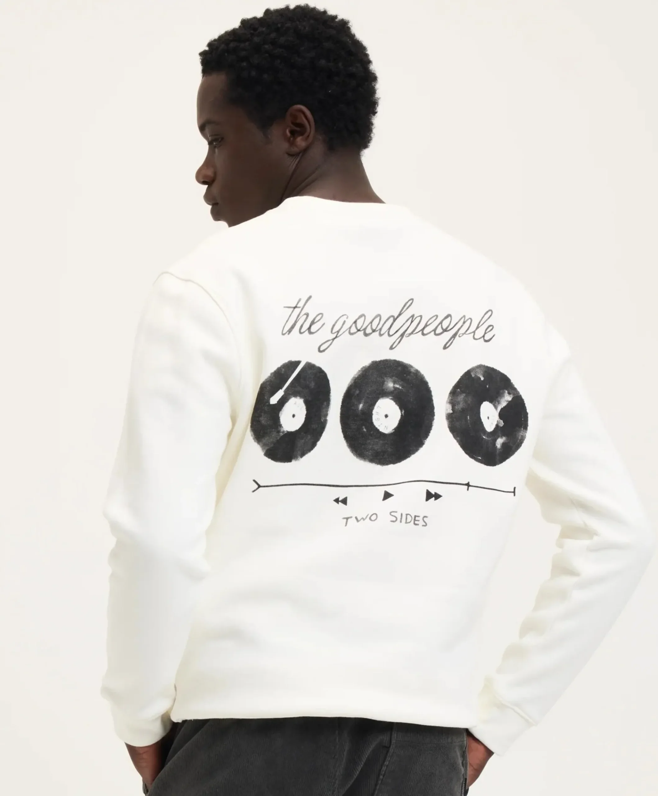 Heren sweater ecru