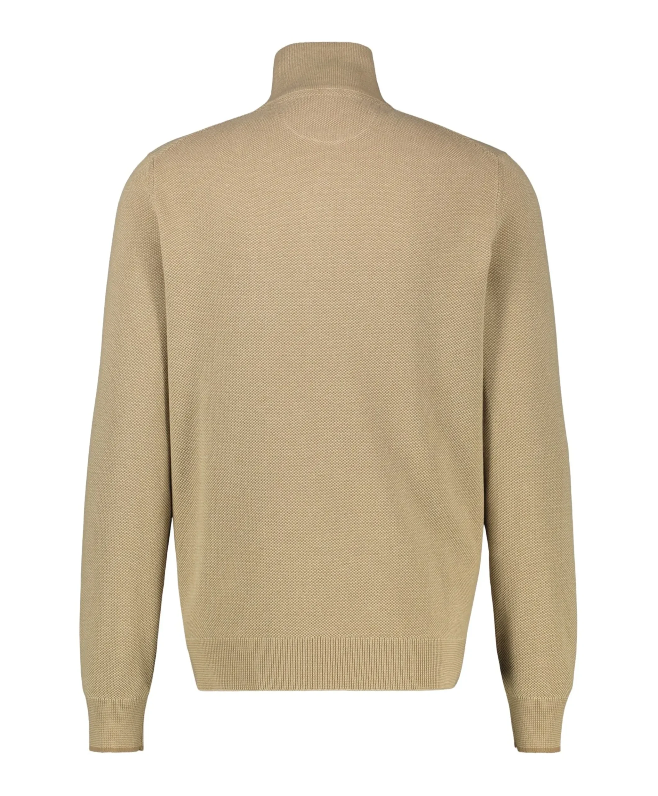 Heren trui met rits beige