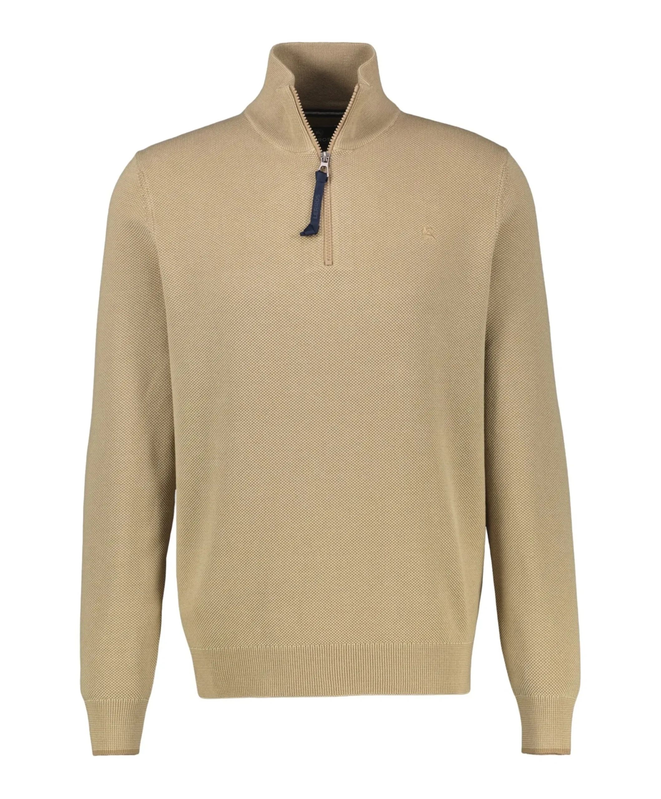Heren trui met rits beige