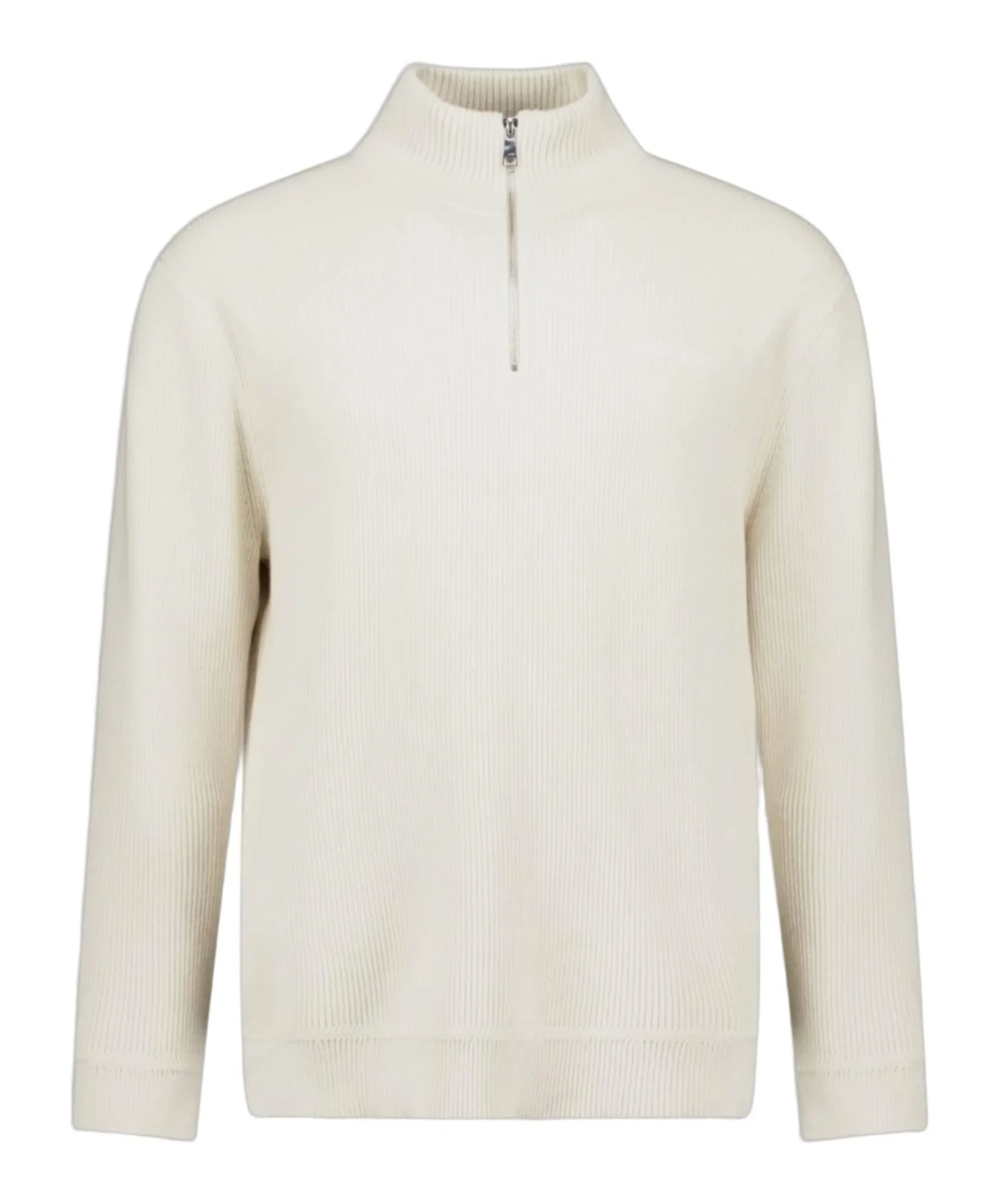 Heren trui met rits beige