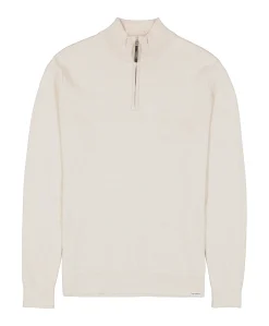 Heren trui met rits beige