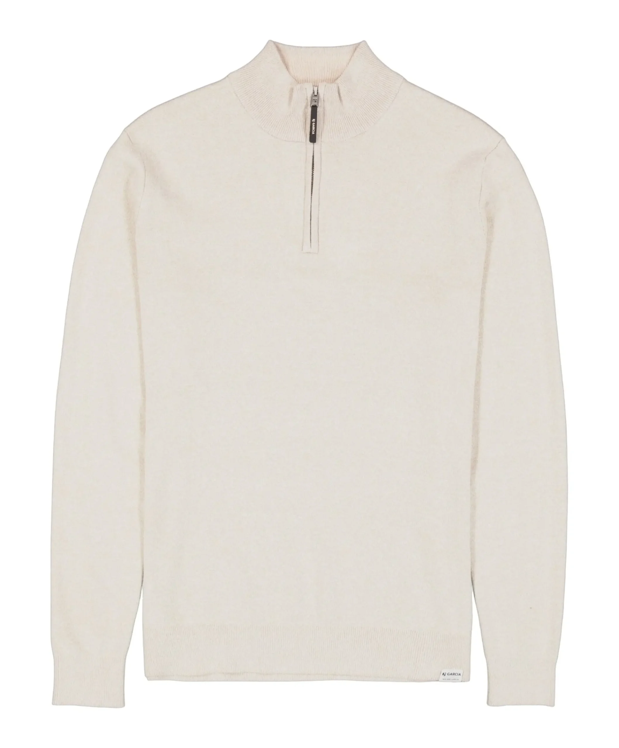 Heren trui met rits beige